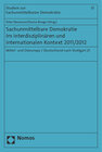 Buchcover Sachunmittelbare Demokratie im interdisziplinären und internationalen Kontext 2011/2012