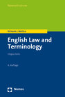 Buchcover English Law and Terminology