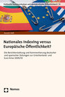 Buchcover Nationales Indexing versus Europäische Öffentlichkeit?