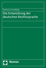 Buchcover Die Entwicklung der deutschen Rechtssprache