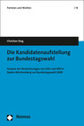 Buchcover Die Kandidatenaufstellung zur Bundestagswahl