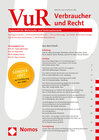 Buchcover Verbraucher und Recht (VuR)
