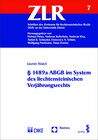 Buchcover § 1489a ABGB im System des liechtensteinischen Verjährungsrechts