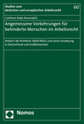 Buchcover Angemessene Vorkehrungen für behinderte Menschen im Arbeitsrecht