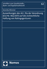 Buchcover Auswirkungen des Art. 35a der Verordnung (EU) Nr. 462/2013 auf die zivilrechtliche Haftung von Ratingagenturen