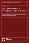 Buchcover Das Eigentumsrecht in Deutschland und der VR China