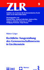 Buchcover Rechtliche Ausgestaltung des Genossenschaftswesens in Liechtenstein