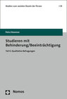 Buchcover Studieren mit Behinderung/Beeinträchtigung