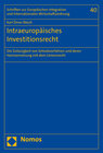 Buchcover Intraeuropäisches Investitionsrecht