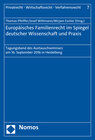 Buchcover Europäisches Familienrecht im Spiegel deutscher Wissenschaft und Praxis