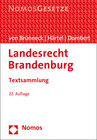 Buchcover Landesrecht Brandenburg