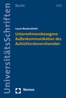 Buchcover Unternehmensbezogene Außenkommunikation des Aufsichtsratsvorsitzenden