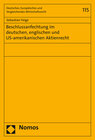 Buchcover Beschlussanfechtung im deutschen, englischen und US-amerikanischen Aktienrecht