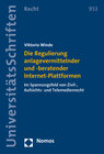 Buchcover Die Regulierung anlagevermittelnder und -beratender Internet-Plattformen