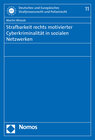 Buchcover Strafbarkeit rechts motivierter Cyberkriminalität in sozialen Netzwerken