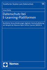 Buchcover Datenschutz bei E-Learning-Plattformen