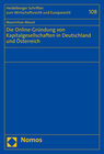 Buchcover Die Online-Gründung von Kapitalgesellschaften in Deutschland und Österreich