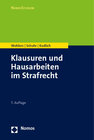 Buchcover Klausuren und Hausarbeiten im Strafrecht