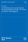 Buchcover Zur Rechtsnatur des Carried Interest, der Systematik des § 18 Abs. 1 Nr. 4 EStG und dessen Geltungsgrund