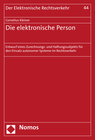 Buchcover Die elektronische Person