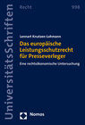 Buchcover Das europäische Leistungsschutzrecht für Presseverleger