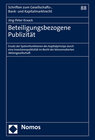 Buchcover Beteiligungsbezogene Publizität