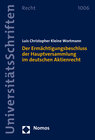 Buchcover Der Ermächtigungsbeschluss der Hauptversammlung im deutschen Aktienrecht