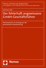 Buchcover Der fehlerhaft angewiesene GmbH-Geschäftsführer