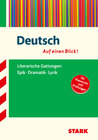 Buchcover STARK Deutsch - Auf einen Blick! Gymnasium - Gattungen: Epik, Dramatik und Lyrik