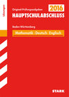 Buchcover Abschlussprüfung Hauptschule Baden-Württemberg - Mathematik, Deutsch, Englisch Lösungsheft