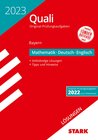 Buchcover STARK Lösungen zu Original-Prüfungen Quali Mittelschule 2023 - Mathematik, Deutsch, Englisch 9. Klasse - Bayern