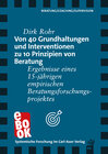 Buchcover Von 40 Grundhaltungen und Interventionen zu 10 Prinzipien von Beratung