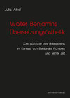 Buchcover Walter Benjamins Übersetzungsästhetik