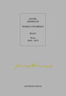 Buchcover Georg Herwegh: Prosa 1849-1875