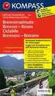 Buchcover KOMPASS Fahrrad-Tourenkarte Brennerradroute Brenner - Bozen - ciclabile Brennero - Bolzano 1:50.000