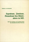 Buchcover Eigenleute, Zinsleute, Dienstleute des Mittelalters in Niederösterreich