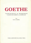 Buchcover Goethe. Tageskonkordanz der Begebenheiten, Tagebücher, Briefe und Gespräche / Goethe. Tageskonkordanz der Begebenheiten,