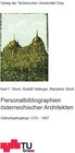 Buchcover Personalbibliographien österreichischer Architekten