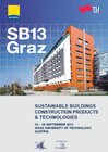 Buchcover SB13 Graz; Sustainable Buildings, Construction Products & Technologies, Abstracts