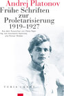 Buchcover Frühe Schriften zur Proletarisierung