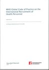 Buchcover WHO Global Code of Practice on the International Recruitment of Health Personnel