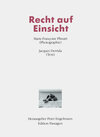 Buchcover Recht auf Einsicht