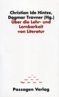 Buchcover Über die Lehr- und Lernbarkeit von Literatur