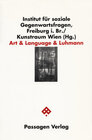 Buchcover Art &amp; Language &amp; Luhmann