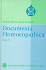 Buchcover Documenta homoeopathica