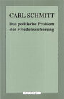Buchcover Das politische Probleme der Friedenssicherung