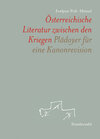 Buchcover Österreichische Literatur zwischen den Kriegen