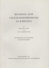 Buchcover Beiträge zur Volksliedforschung in Kärnten