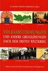 Buchcover Volksabstimmungen und andere Grenzlösungen nach dem Ersten Weltkrieg