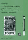 Buchcover 'Architektur ist die Kunst gut zu bauen'